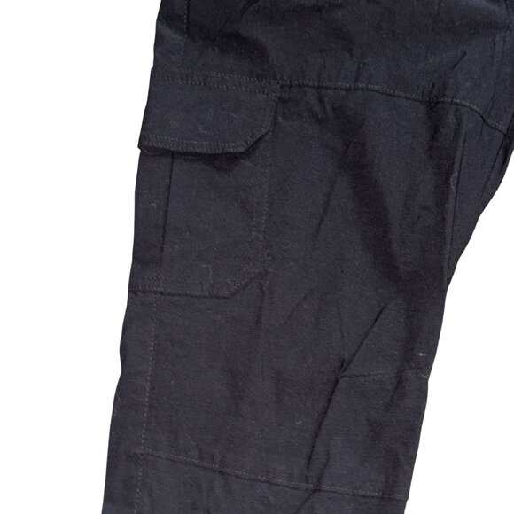 Benjamin Black Mens Pull On Elastic Waist Cargo Pants-Black-Size Small-GUC - Picture 5 of 7